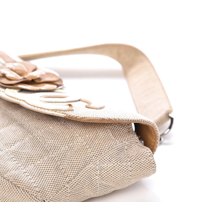 Chanel Canvas Camellia N°5 Flap Beige Brown 14 of 21