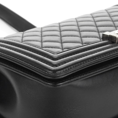 Chanel Lambskin Quilted Medium Boy Flap Black 6 of 11