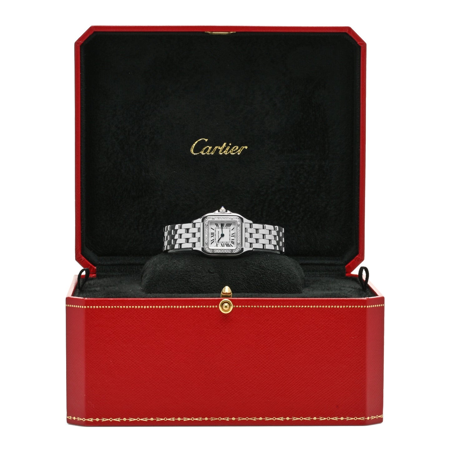 Stainless Steel Diamond 22mm Panthere Quartz Watch
