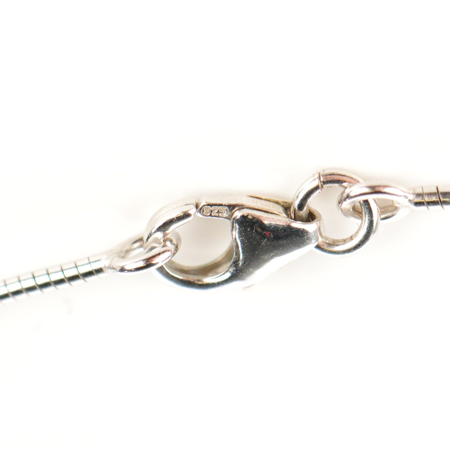 Silver Lacquered Pop H Pendant Necklace Black