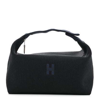 Hermes Canvas Large Bride-A-Brac Pouch Bleu Nuit 1 of 9