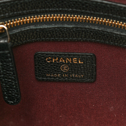 Chanel Caviar Quilted Medium Cosmetic Case Black 6 of 9