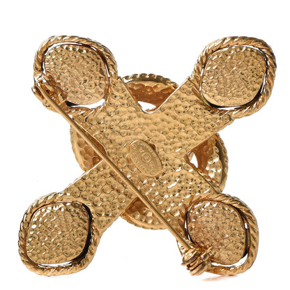 Chanel CC Brooch Black Gold 3 of 6