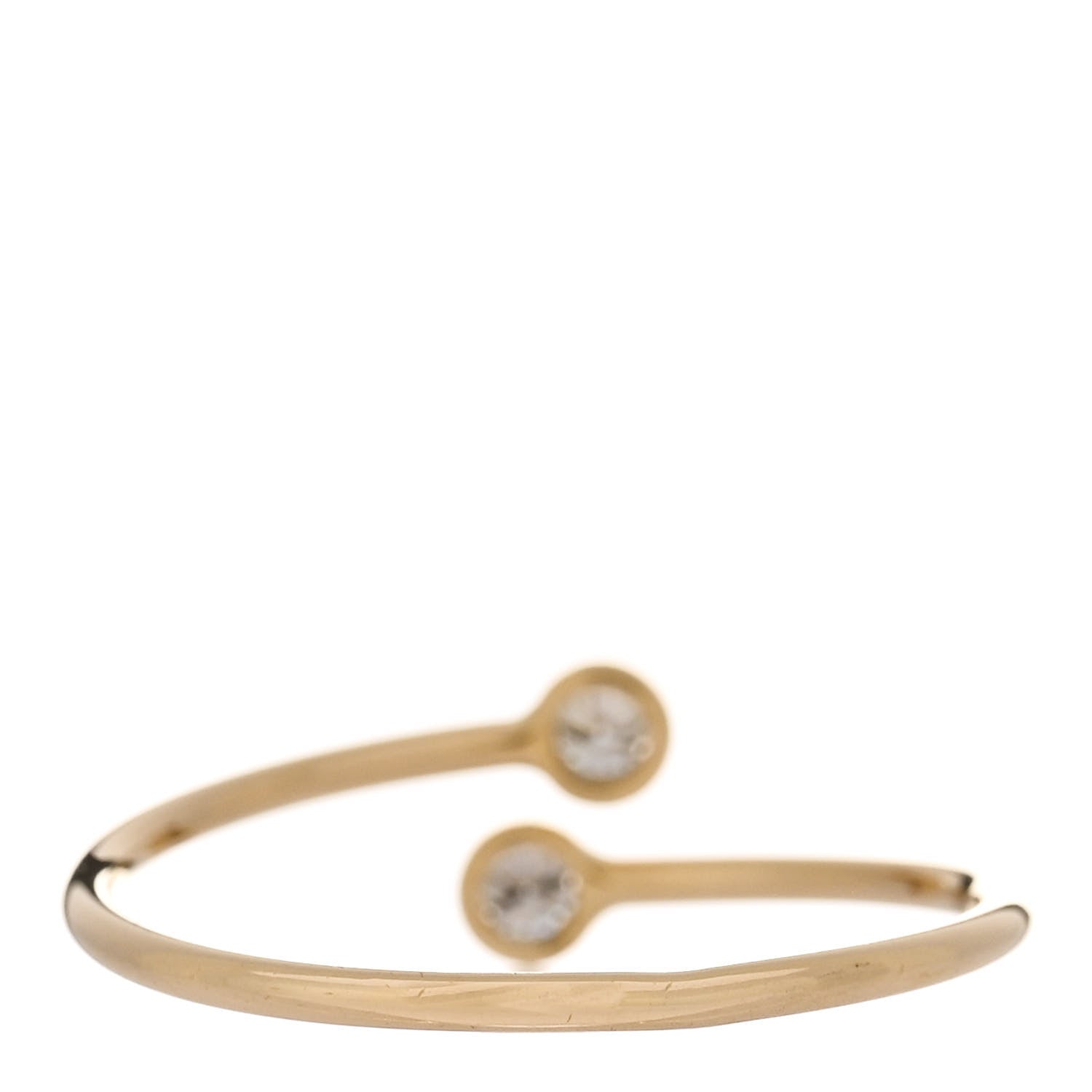 Tiffany 18K Yellow Gold Diamond Elsa Peretti Hoop Ring 56 7.5 3 of 5