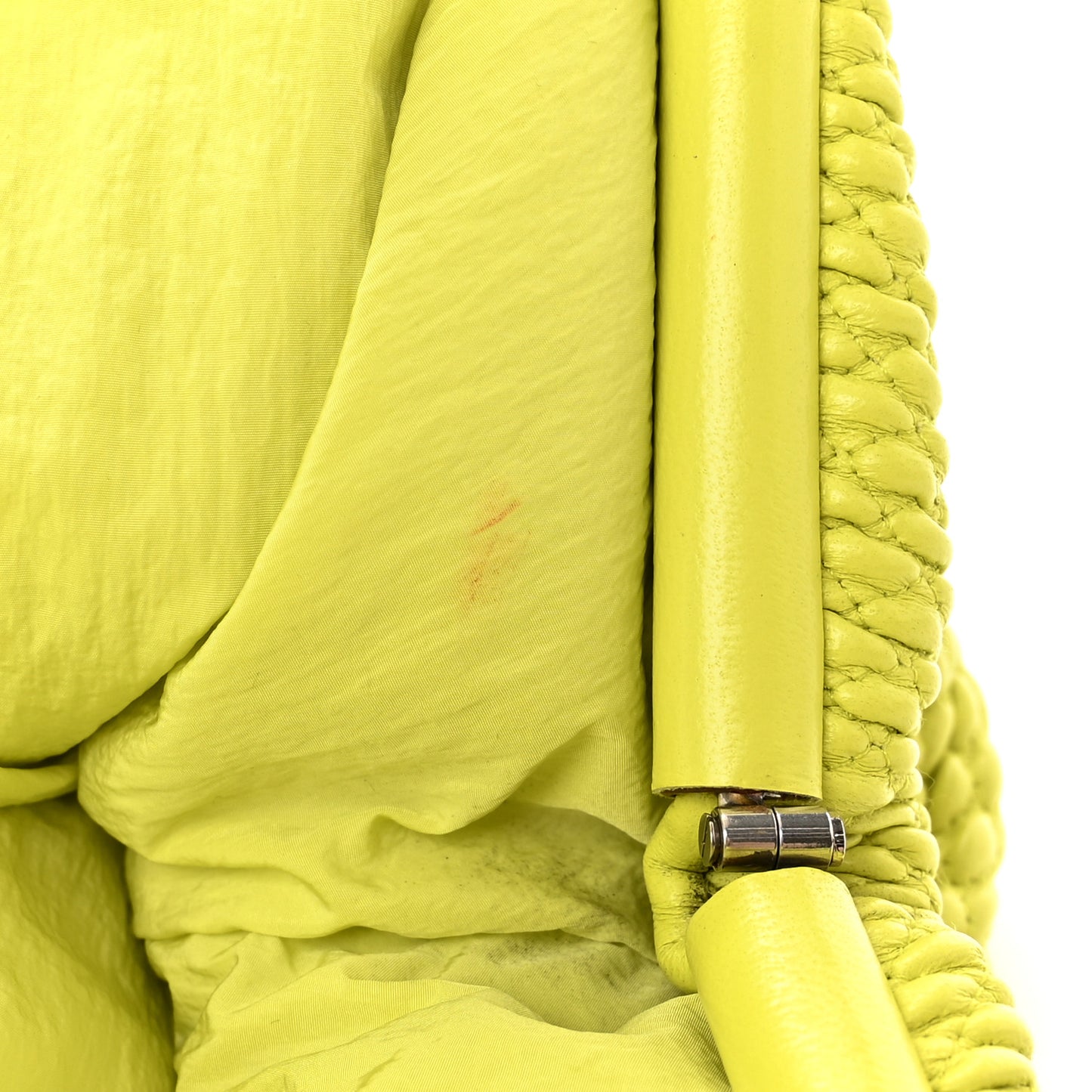 Lambskin Knit Large The Point Triangle Bag Seagrass