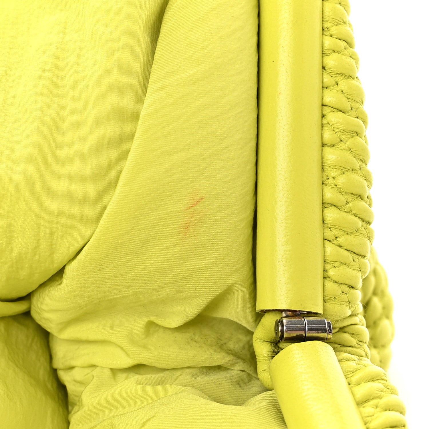 Bottega Veneta Lambskin Knit Large The Point Triangle Bag Seagrass 12 of 14