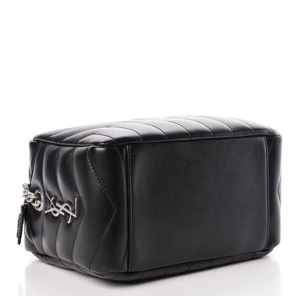 Saint Laurent Calfskin Y Quilted Monogram Small Loulou Bowling Bag Black 4 of 10