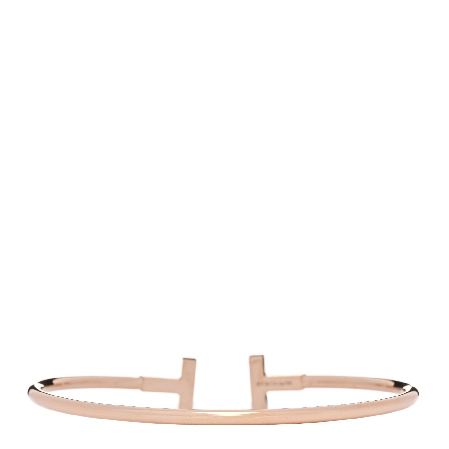 18K Rose Gold Diamond T Wire Bracelet