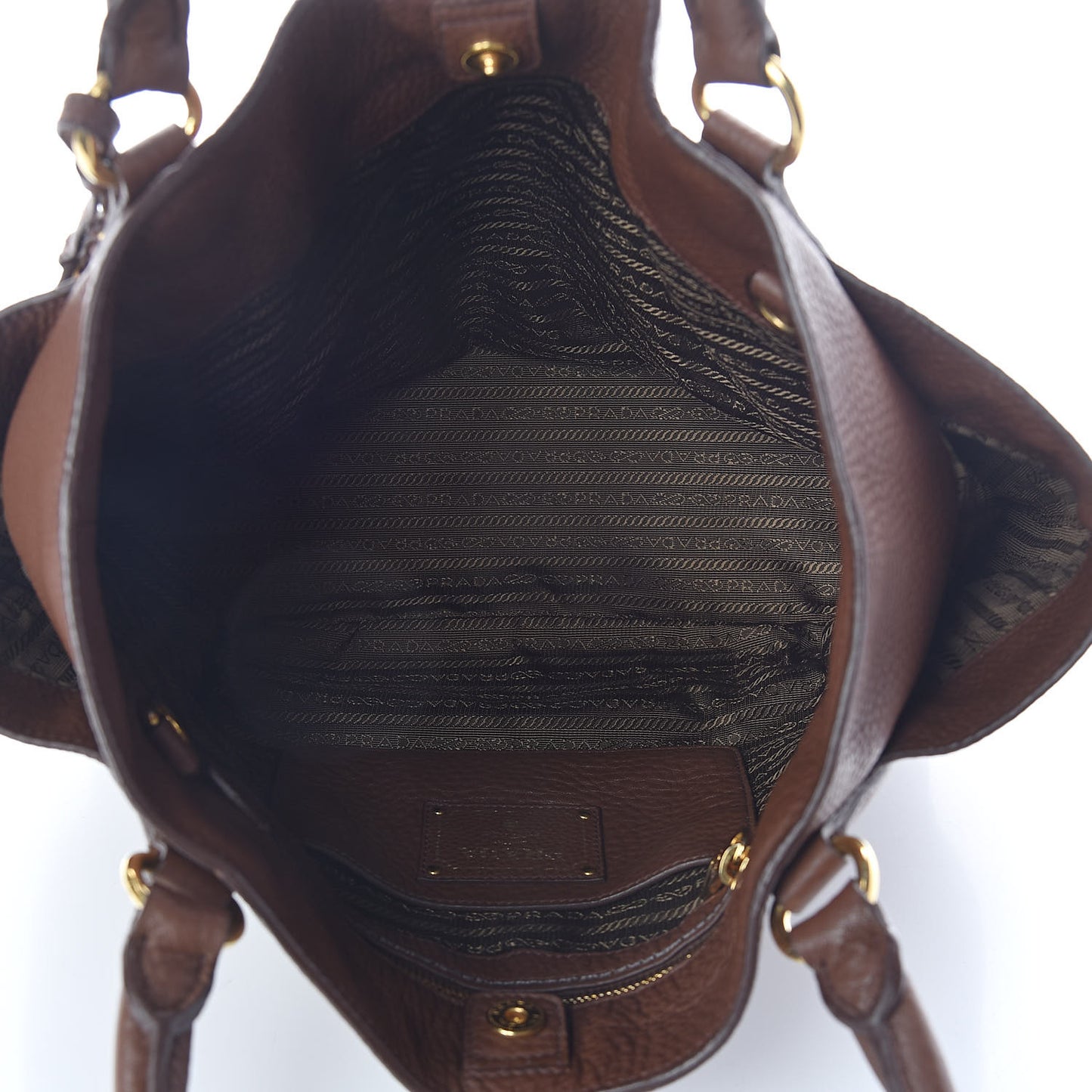 Vitello Daino Side Pocket Tote Palissandro