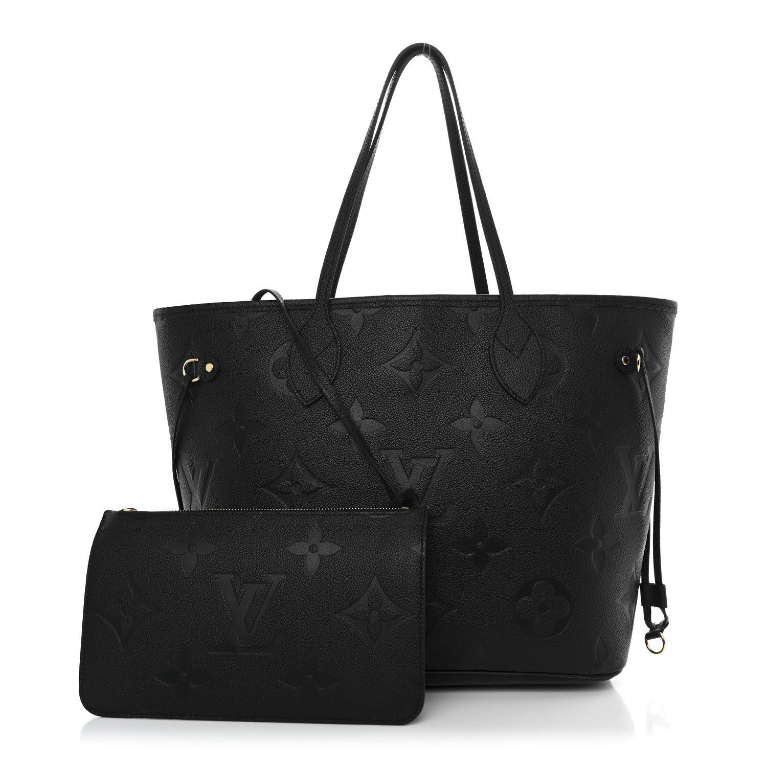 Louis Vuitton Empreinte Monogram Giant Neverfull MM Black 3 of 10