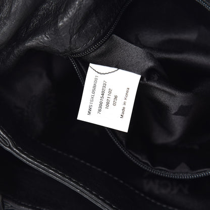 MCM Lambskin Flap Bag Black 8 of 12