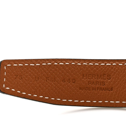 Hermes Swift Epsom 24mm Belt Strap 75 30 Vert Fizz Gold 5 of 6