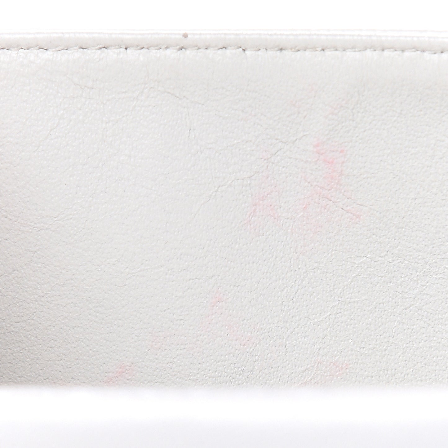 Caviar Quilted Medium Double Flap White