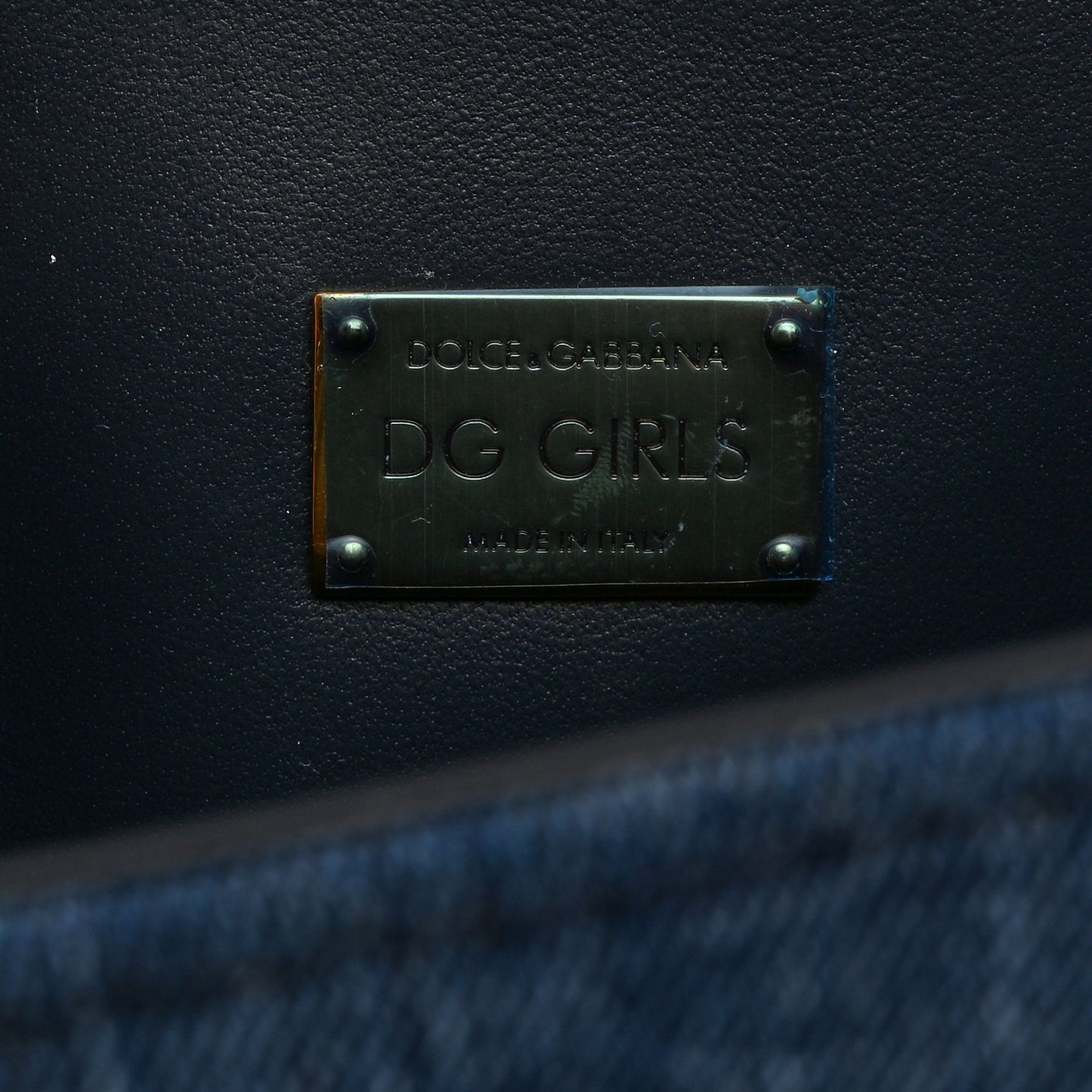 Denim DG Girls Shoulder Bag Blue