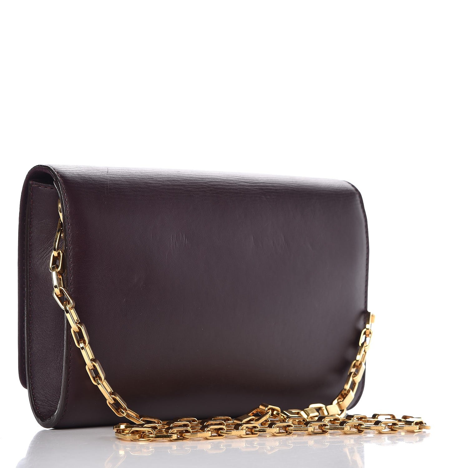 Louis Vuitton Calfskin Chain Louise GM Amarante 3 of 10