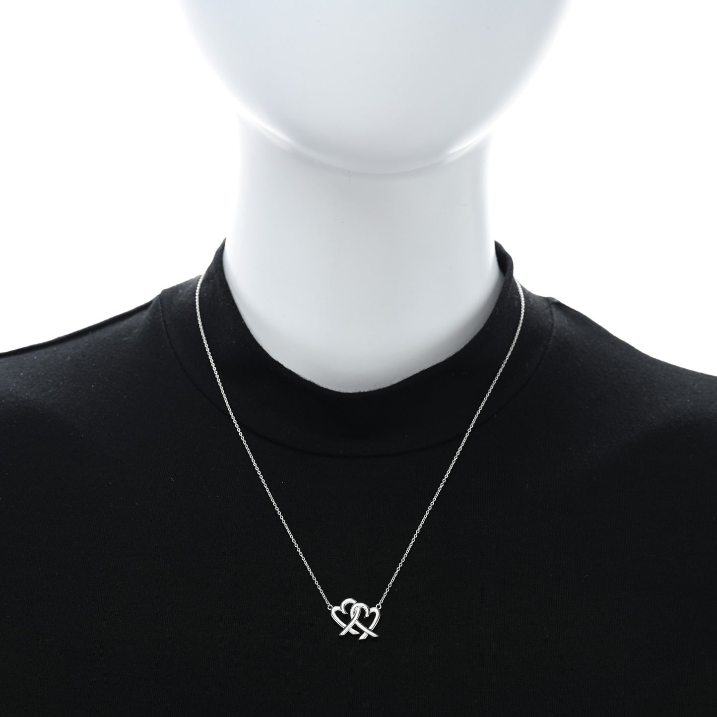 Sterling Silver Paloma Picasso Double Loving Heart Pendant Necklace