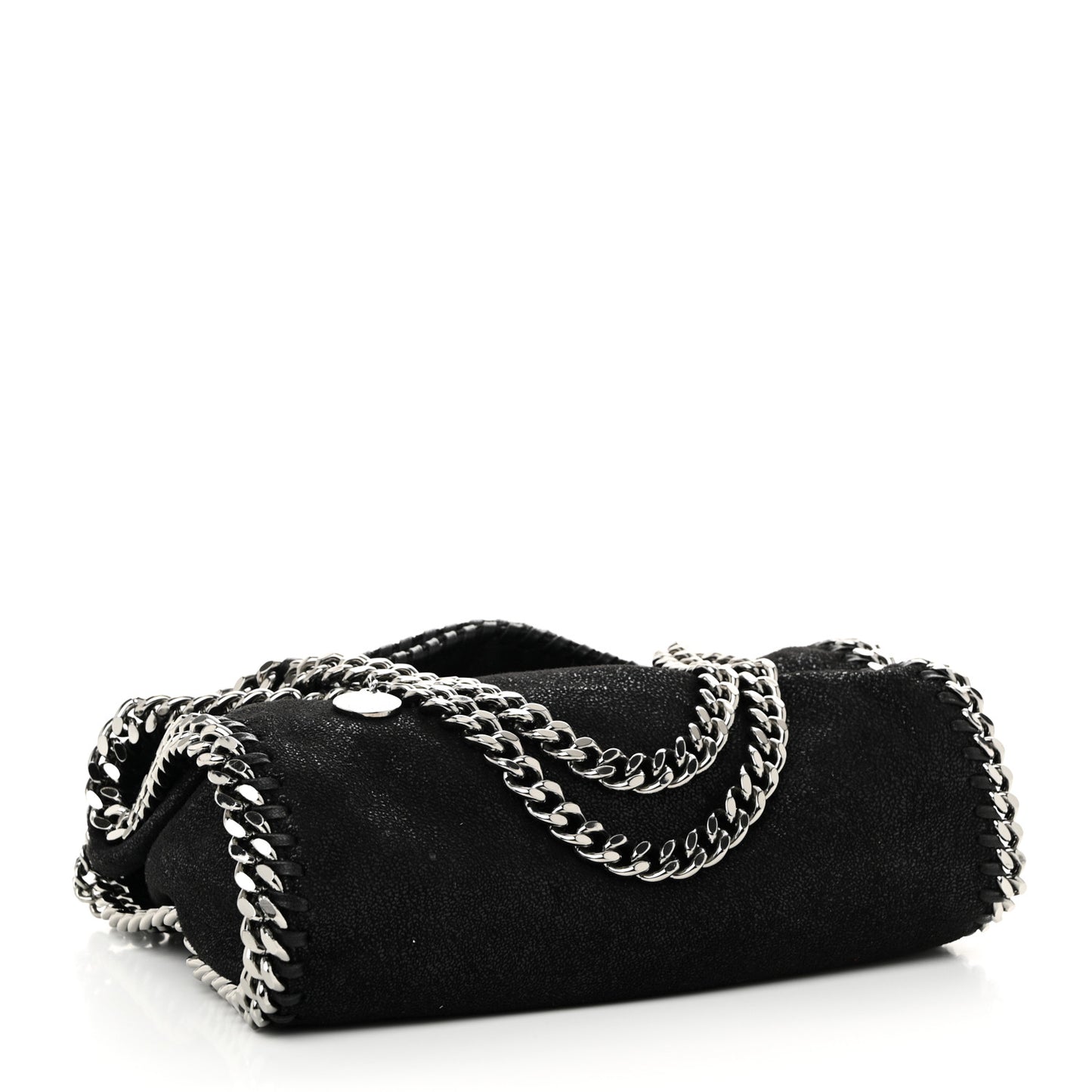 Shaggy Deer Mini Falabella Fold Over Tote Black