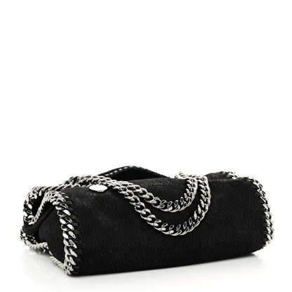 Stella McCartney Shaggy Deer Mini Falabella Fold Over Tote Black 4 of 9