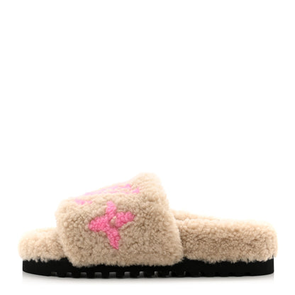 Louis Vuitton Shearling Paseo Flat Comfort Mule 36 Beige 1 of 8