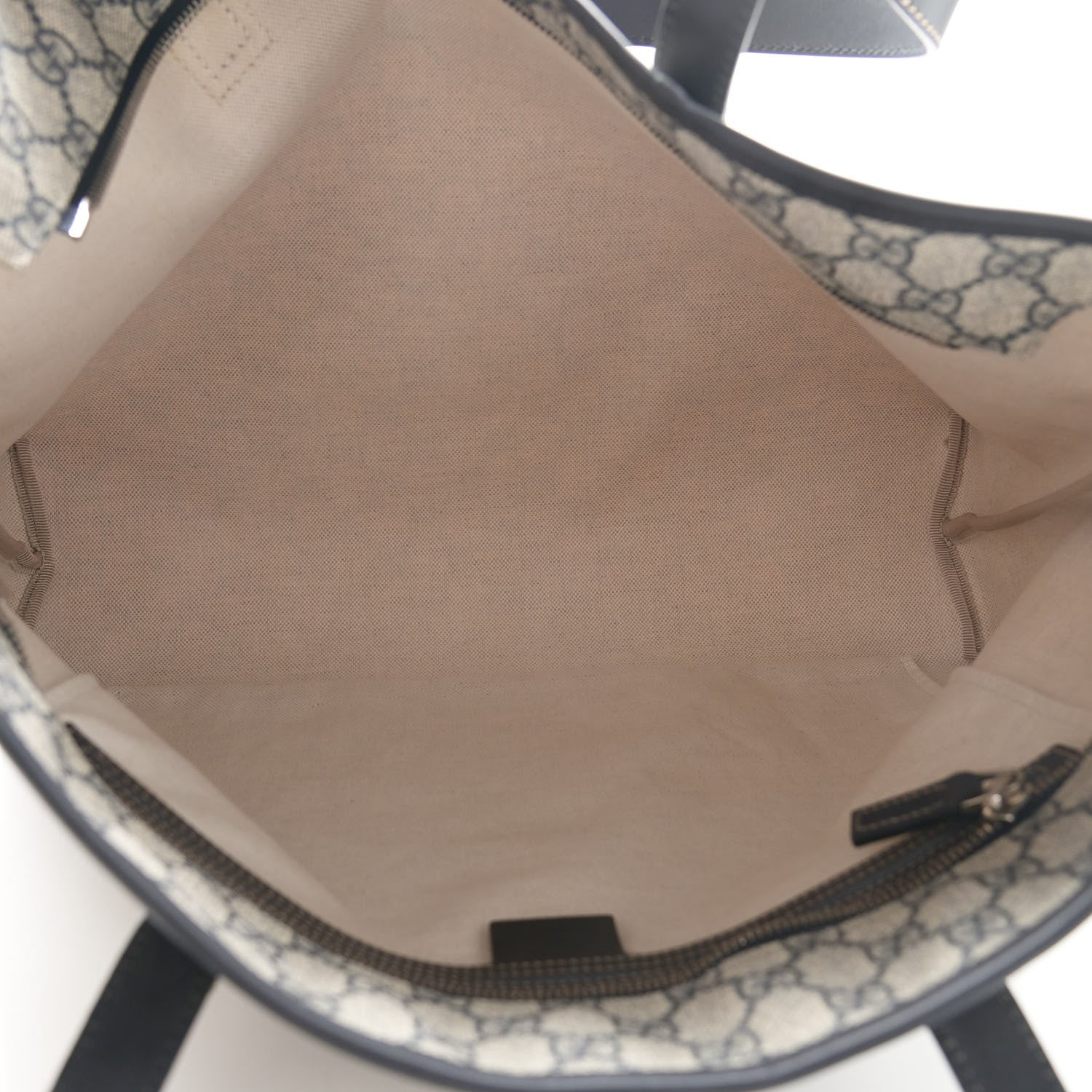 Gucci GG Supreme Monogram Medium Zippered Shopping Tote Navy 7 of 10