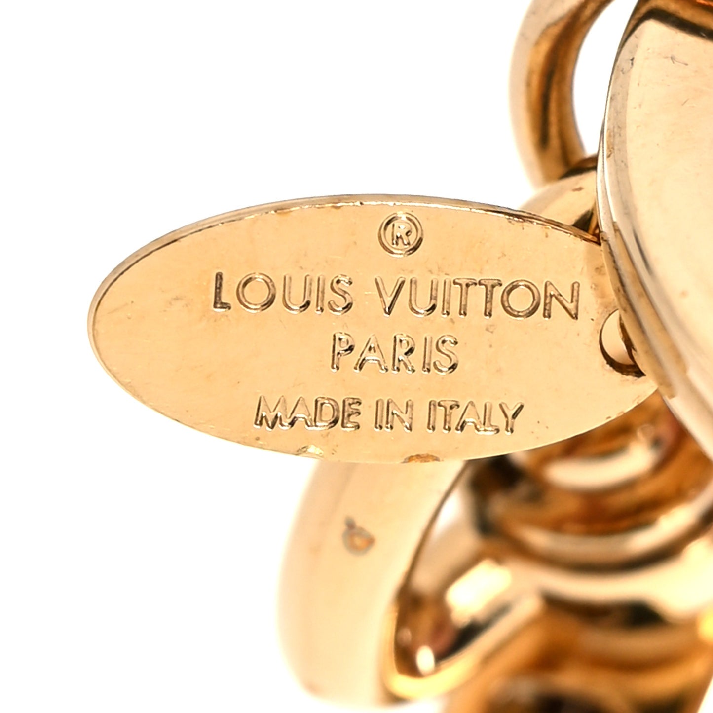 LV Facettes Bag Charm Key Holder Gold
