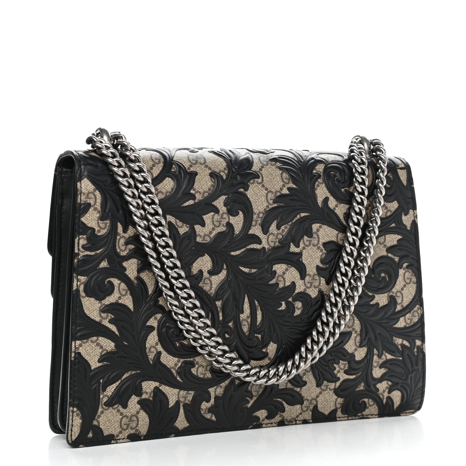 Gucci GG Supreme Monogram Arabesque Medium Dionysus Shoulder Bag Black 3 of 14