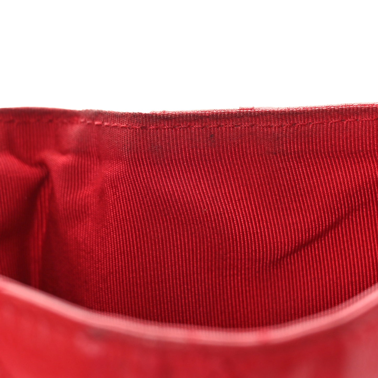 Caviar Quilted Large Flap Wallet Red