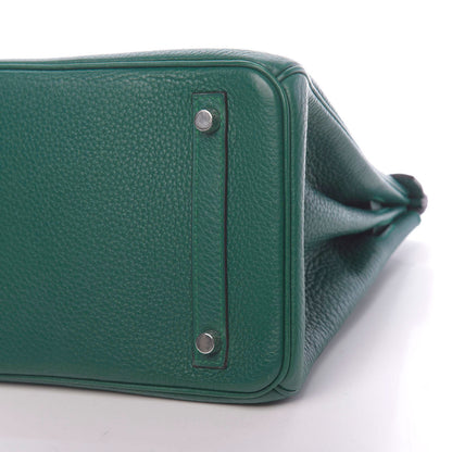 Hermes Taurillon Clemence Birkin 30 Malachite 7 of 10