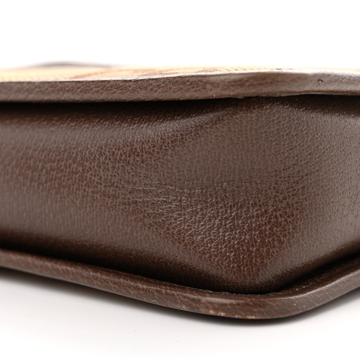 Monogram Jumbo GG Textured Dollar Calfskin Web Mini Crossbody Bag Camel Ebony New Acero