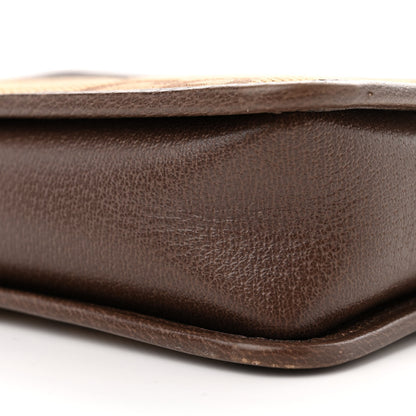 Gucci Monogram Jumbo GG Textured Dollar Calfskin Web Mini Crossbody Bag Camel Ebony New Acero 9 of 11