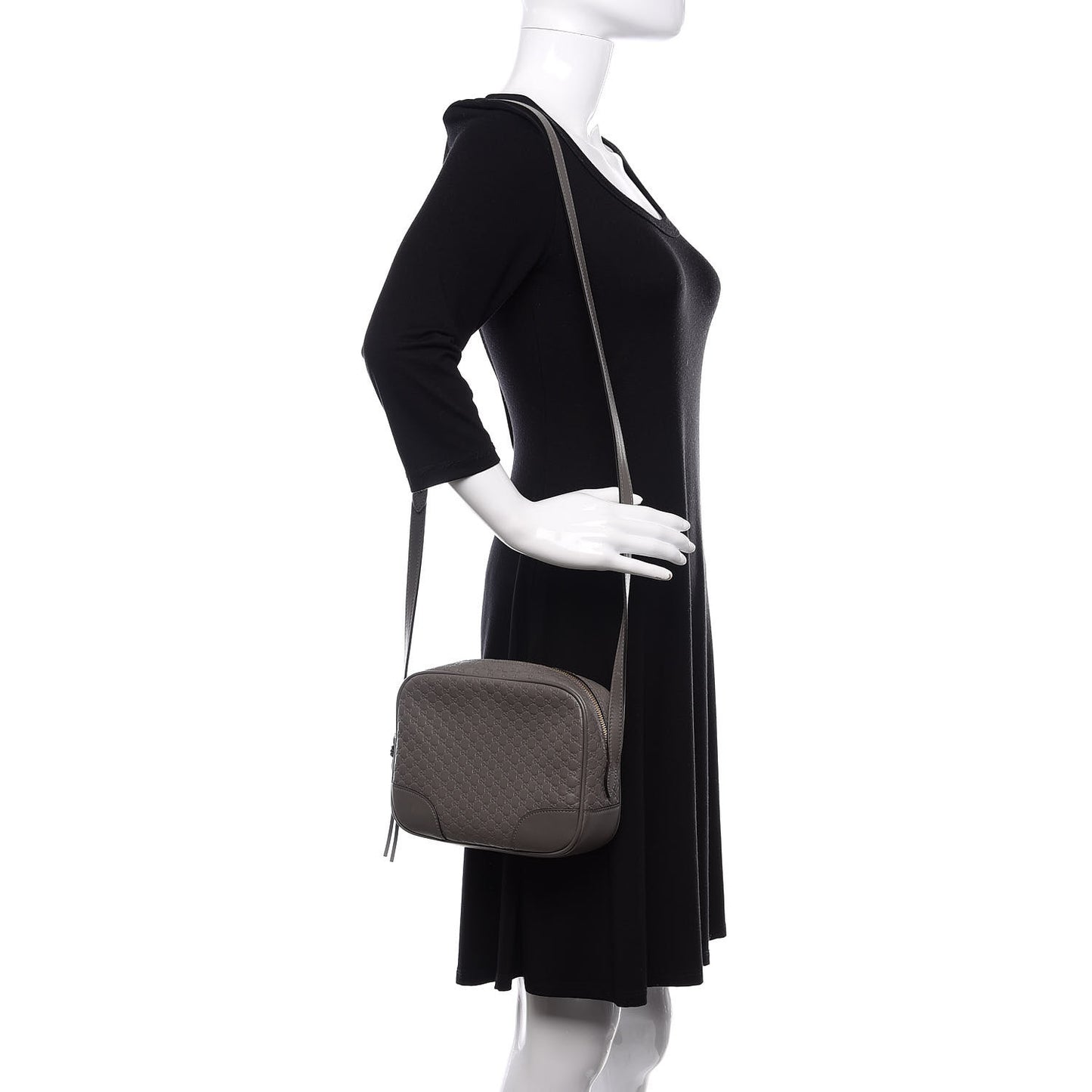 Microguccissima Mini Bree Messenger Bag Grey