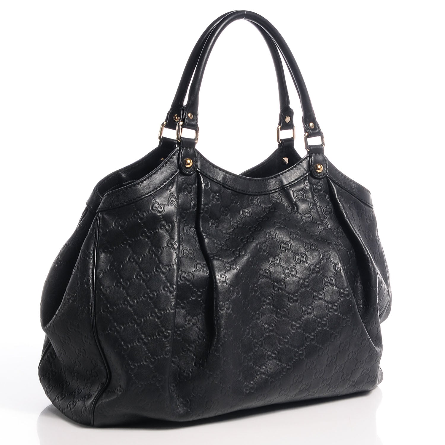 Gucci Guccissima Large Sukey Tote Black 3 of 7