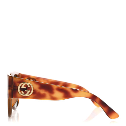 Gucci Acetate Square Frame Sunglasses GG0142SA Tortoise 3 of 8