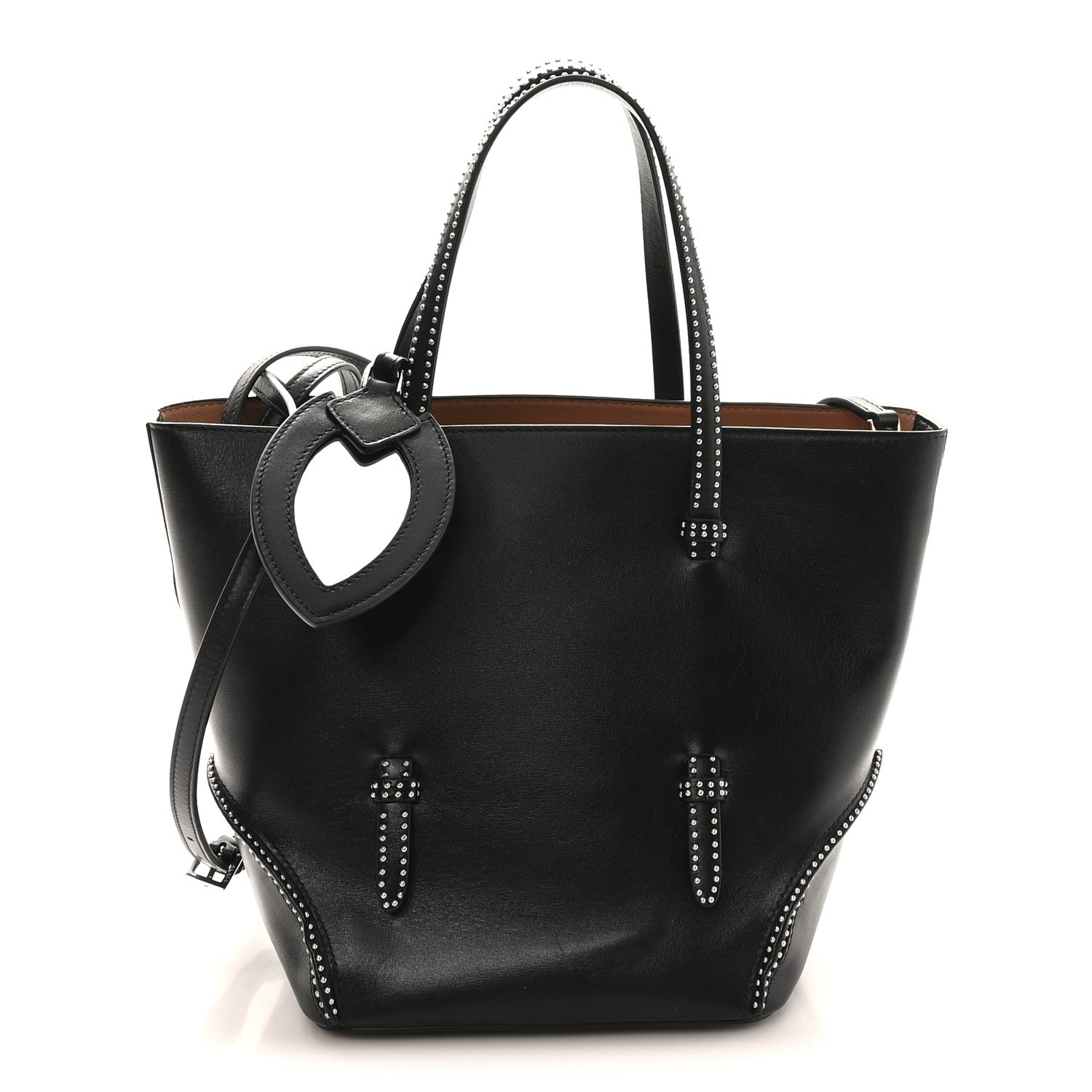Alaia Calfskin Studded Bag Black 2 of 10