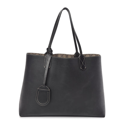 Gucci Calfskin GG Supreme Monogram Medium Reversible Tote Black 4 of 17