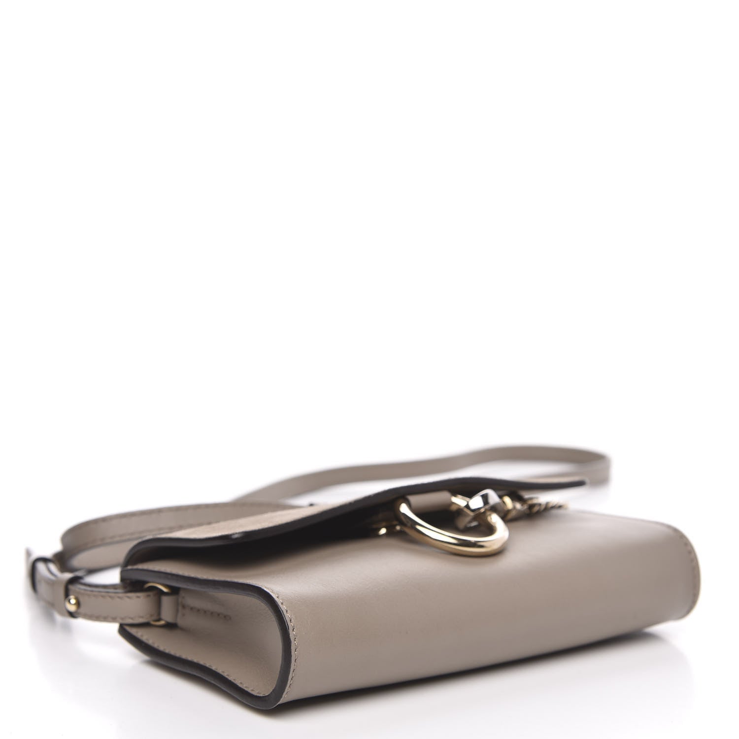 Chloe Suede Calfskin Mini Faye Shoulder Bag Motty Grey 4 of 10