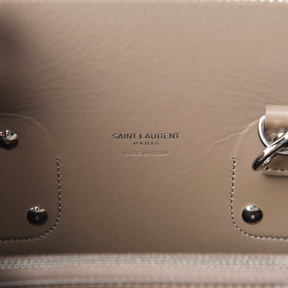 Saint Laurent Grained Calfskin Topstitch Small Classic Sac De Jour Taupe 6 of 13