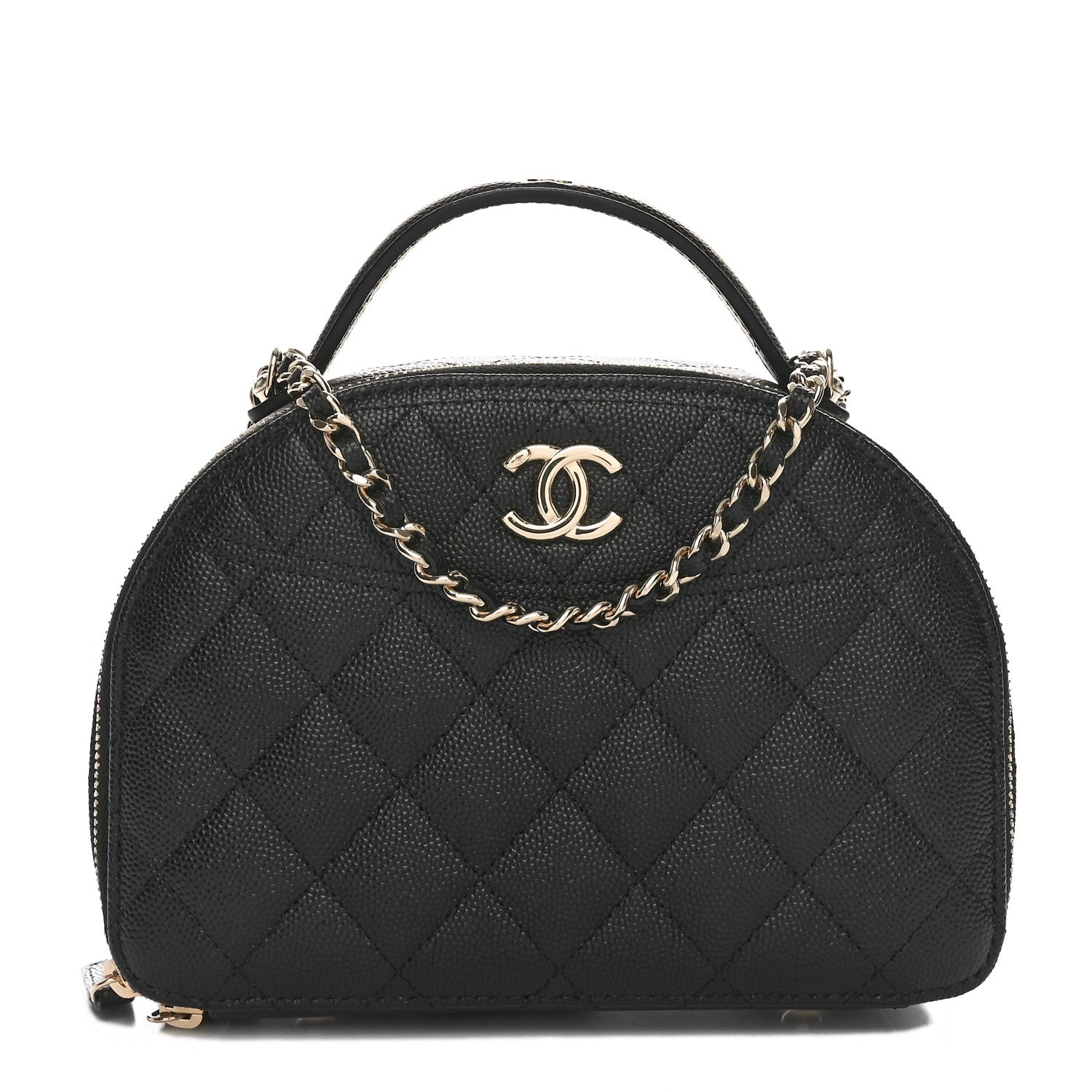 Chanel Caviar Quilted Top Handle Vanity Case Black 1 of 11