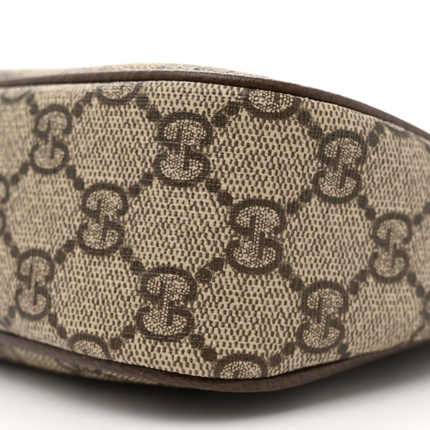 GG Supreme Monogram Textured Dollar Calfskin Small Ophidia Hobo Beige Ebony New Acero