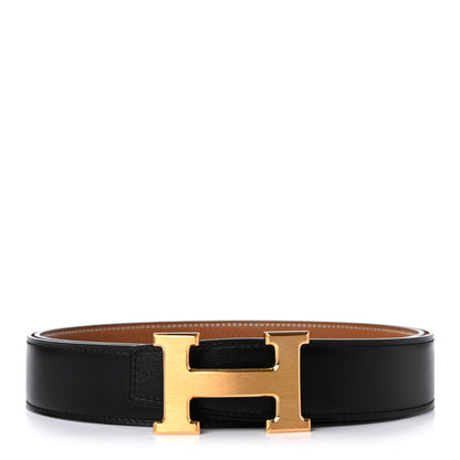 Hermes Box Togo 32mm H Belt 100 Black Gold 1 of 4