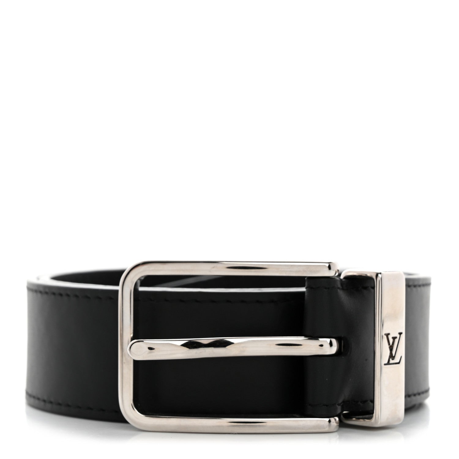 Louis Vuitton Calfskin 35mm Pont Neuf Belt 75 30 Black 1 of 9