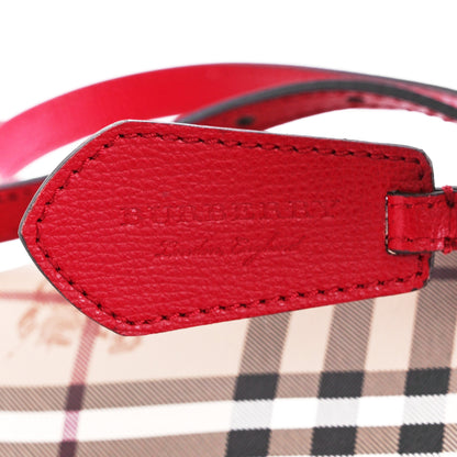 Burberry Haymarket Check Colours Small Lorne Bucket Crossbody Poppy Red 7 of 11