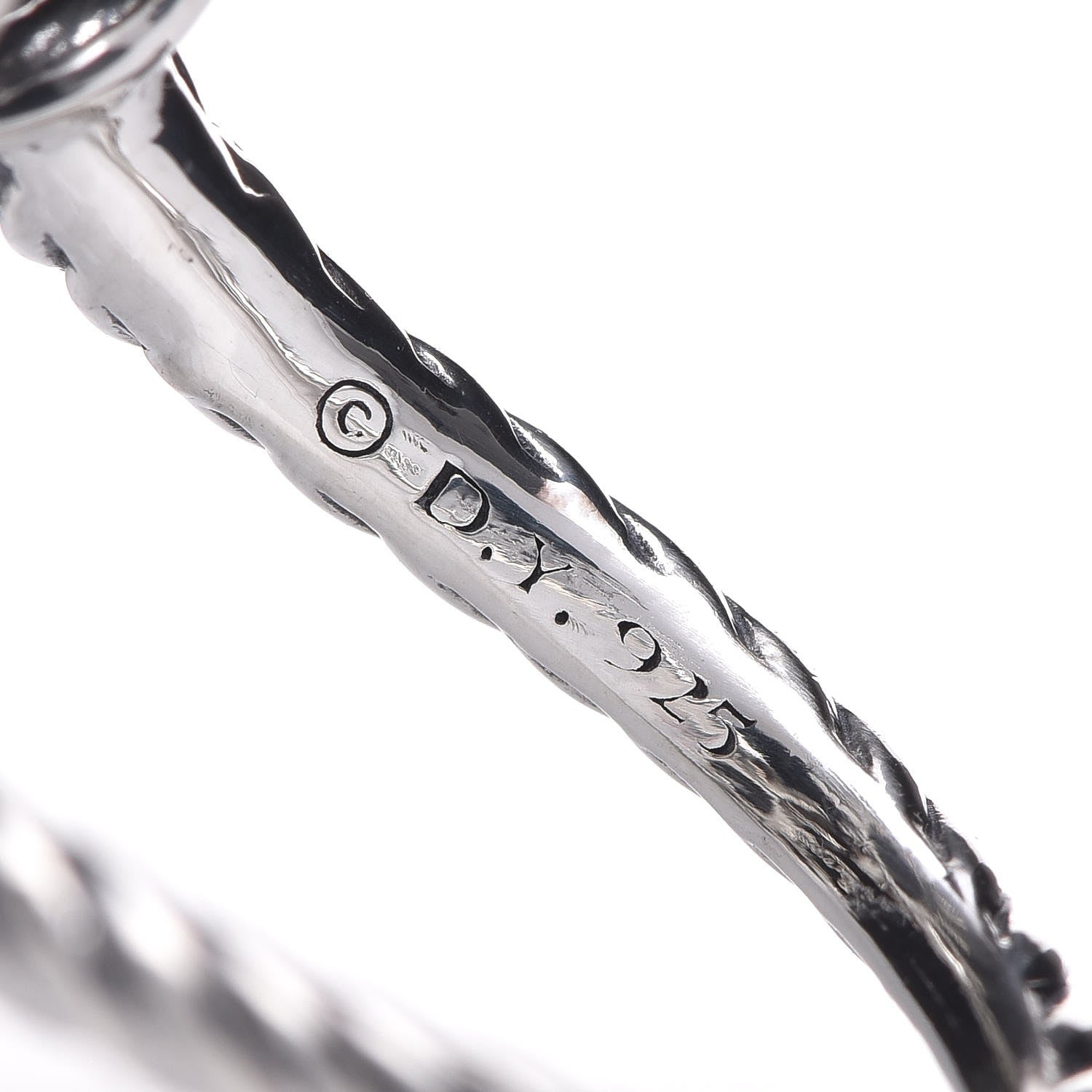 David Yurman Sterling Silver Diamond 28mm Open Starburst Ring 57 8 4 of 4