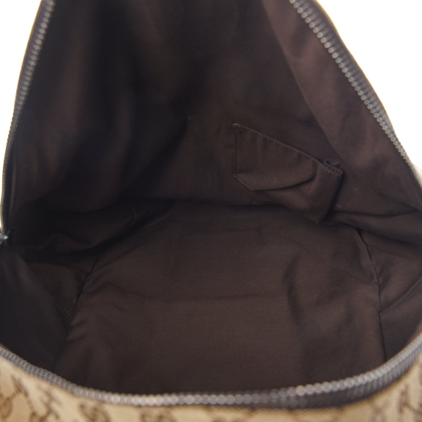 GG Monogram Web Medium Classic Backpack Brown