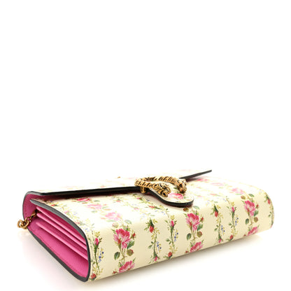 Gucci Calfskin Floral Print Mini Dionysus Chain Wallet Ivory Pink 4 of 10
