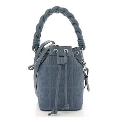 Fendi Canvas Vitello Grace F is Fendi FF Embroidered Mini Mon Tresor Bucket Bag Mirto 1 of 10