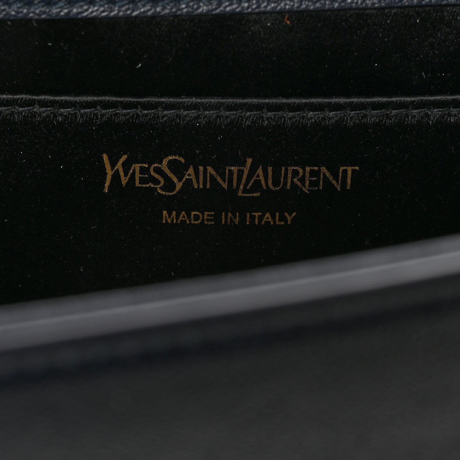 Saint Laurent Calfskin Monogram Large Belle De Jour Clutch Navy 5 of 7