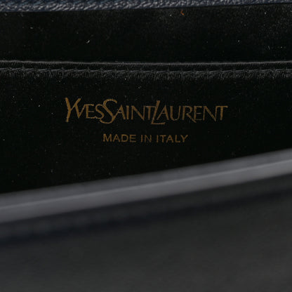 Saint Laurent Calfskin Monogram Large Belle De Jour Clutch Navy 5 of 7