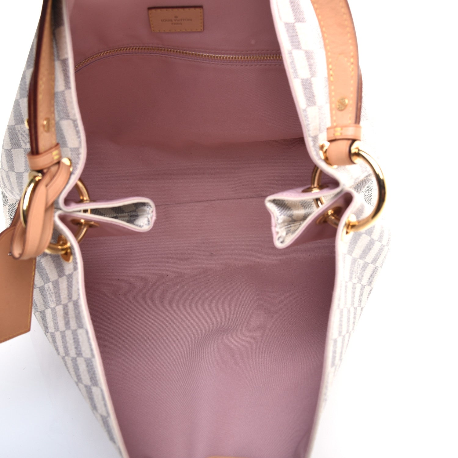 Louis Vuitton Damier Azur Graceful MM Rose Ballerine 5 of 9