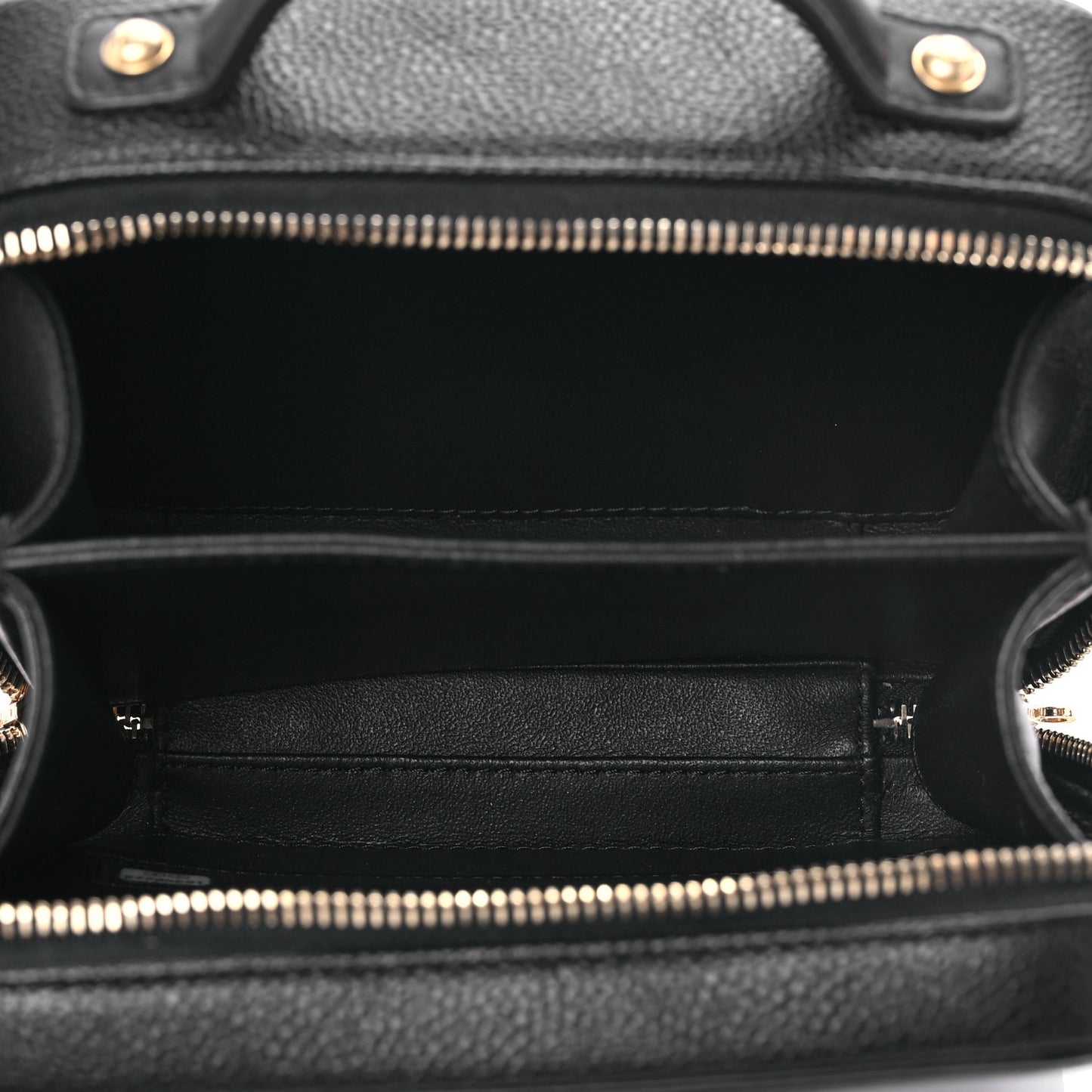 Caviar Quilted Small CC Filigree Vanity Case Black